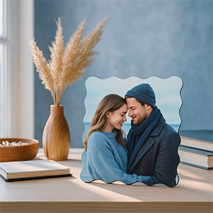 Wavy Borderless Photo Panel 25x25cm - Custom MDF Sublimation Print