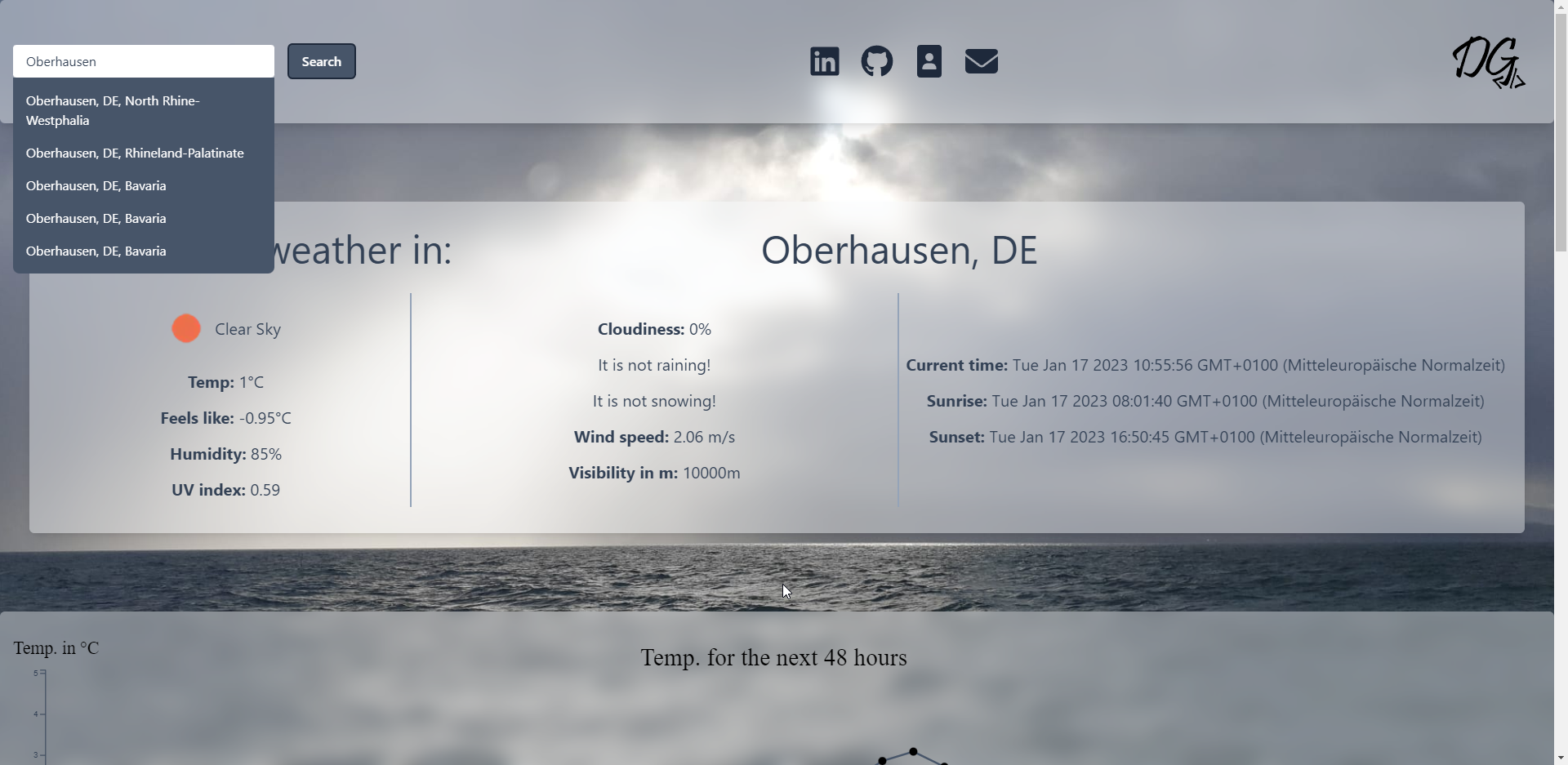 Einzelner blog Post mit Landschaftsbild