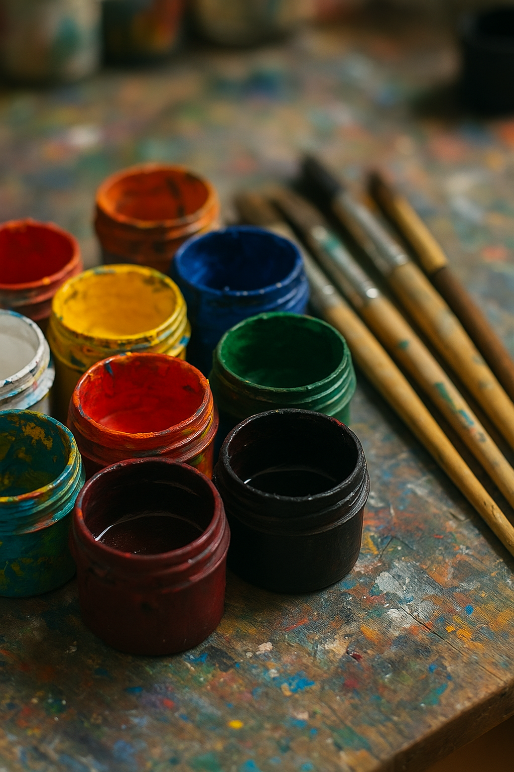 A diverse group of people looking at art in a gallery