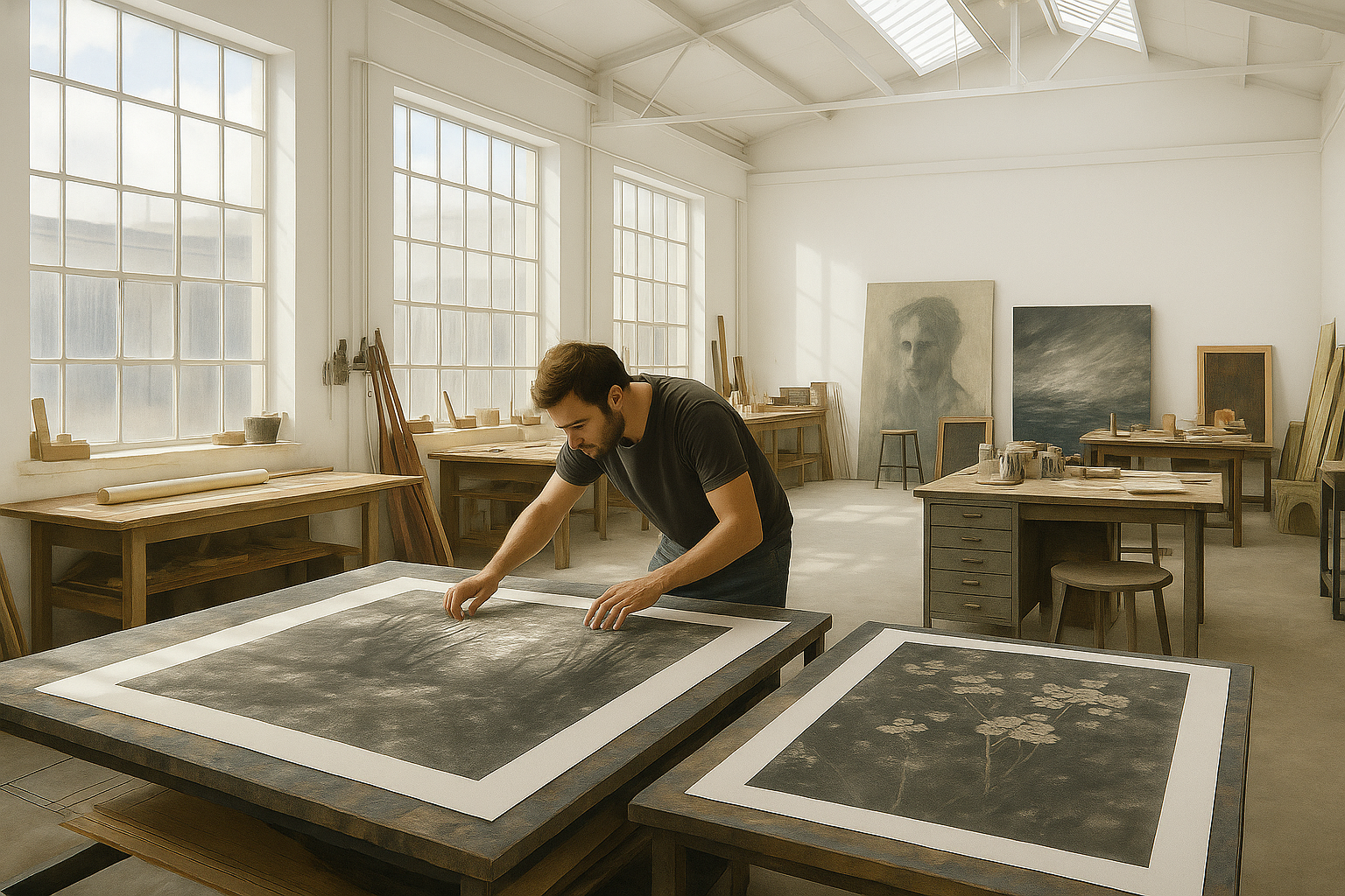 A winding path through a creative landscape, symbolizing a journey of discovery