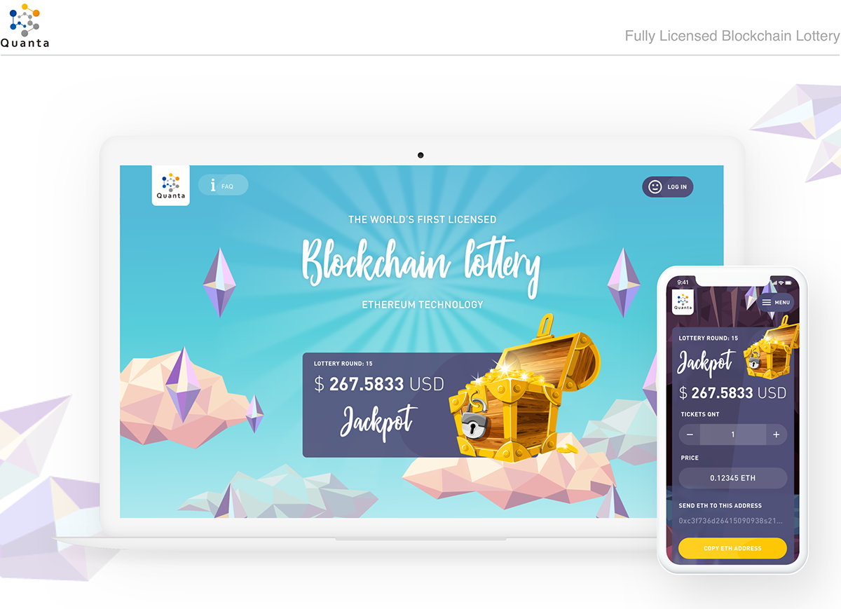 Blockchain lottery platform UX/UI design
