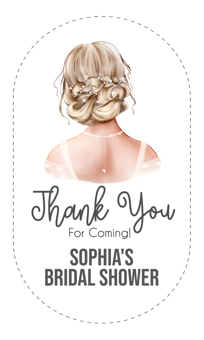 Bridal Shower Thank You Gift Tags – Elegant, Editable & Printable