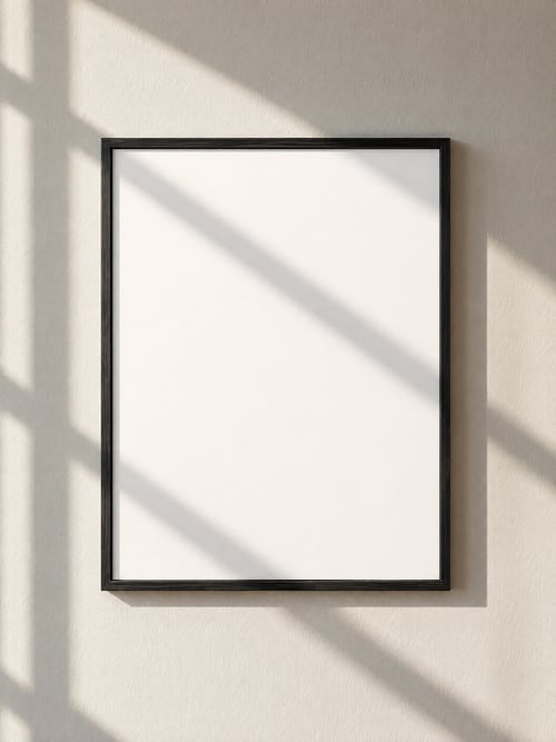 Close up – thin black frame — template di mockup per l’arte