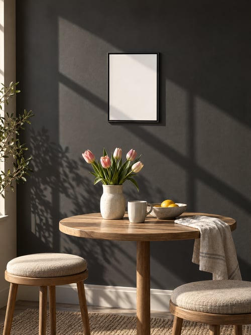 Kitchen – float frame canvas — template di mockup per l’arte