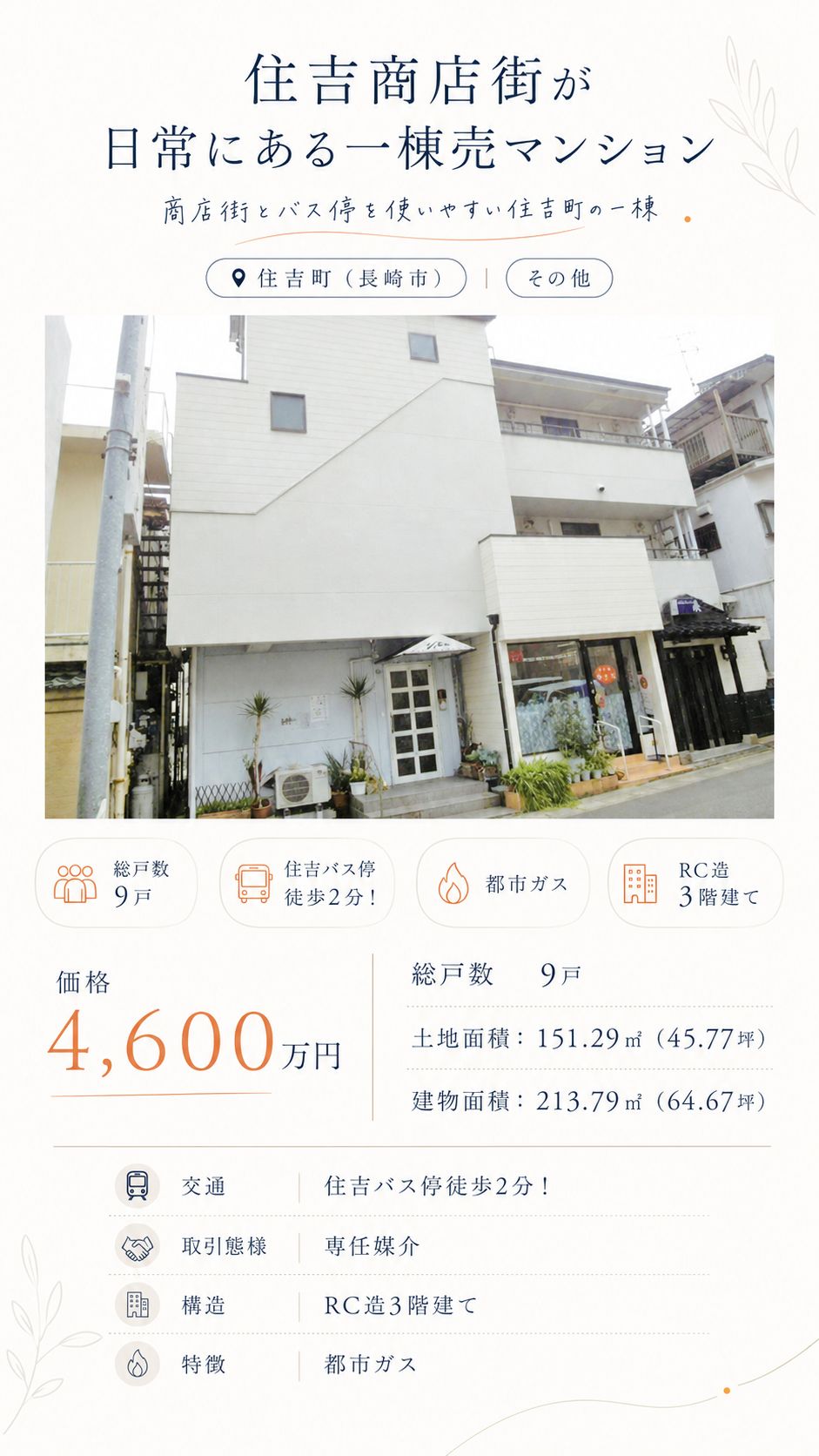 長崎市住吉町のその他|総戸数9戸・4,500万円 物件写真 3
