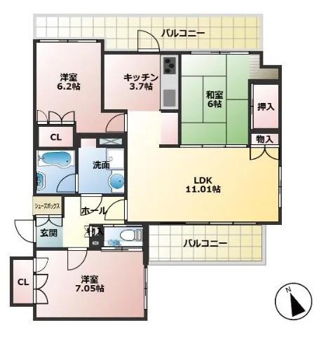 長崎市油屋町の中古マンション｜3LDK・3,490万円 物件写真 5