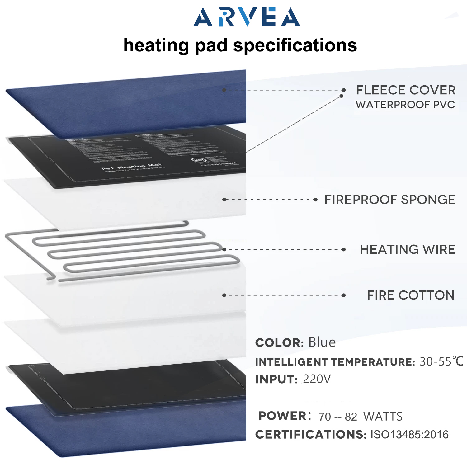 arvea heating pad large electric heat therapy