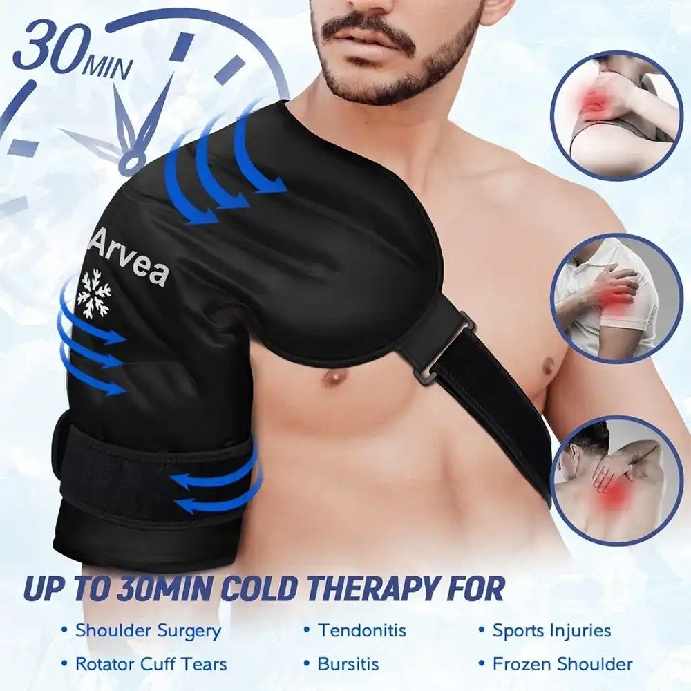 Arvea XL Shoulder Ice Pack – Rotator Cuff Cold Therapy Wrap