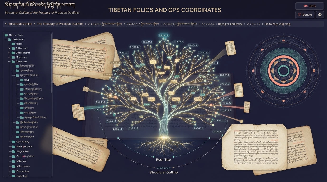 Tibetan folios and GPS coordinates