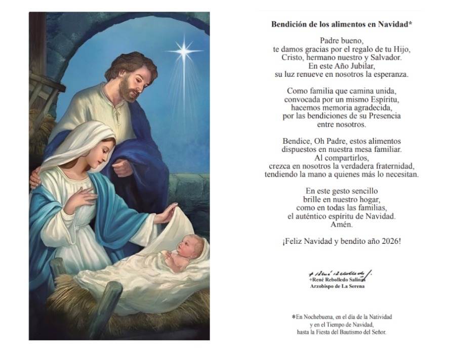 Bendición de los alimentos en Navidad