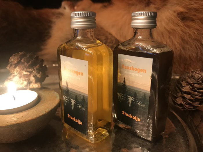 Stockolja (ljus och mörk) med trollull 50+50ml