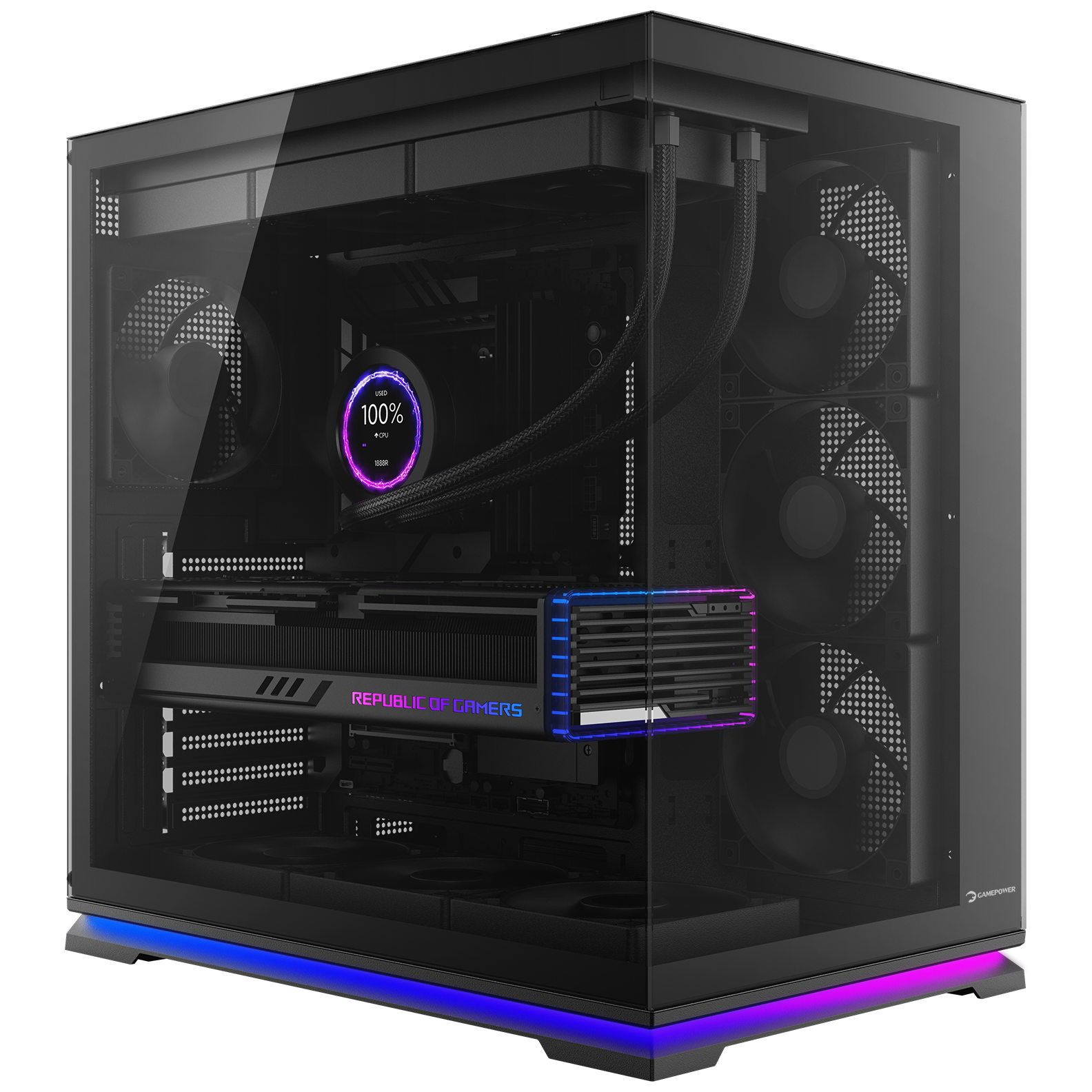 GamePower WARCRY SELSEI 650W 4xARGB LED STRIP GAMING KASA - 2