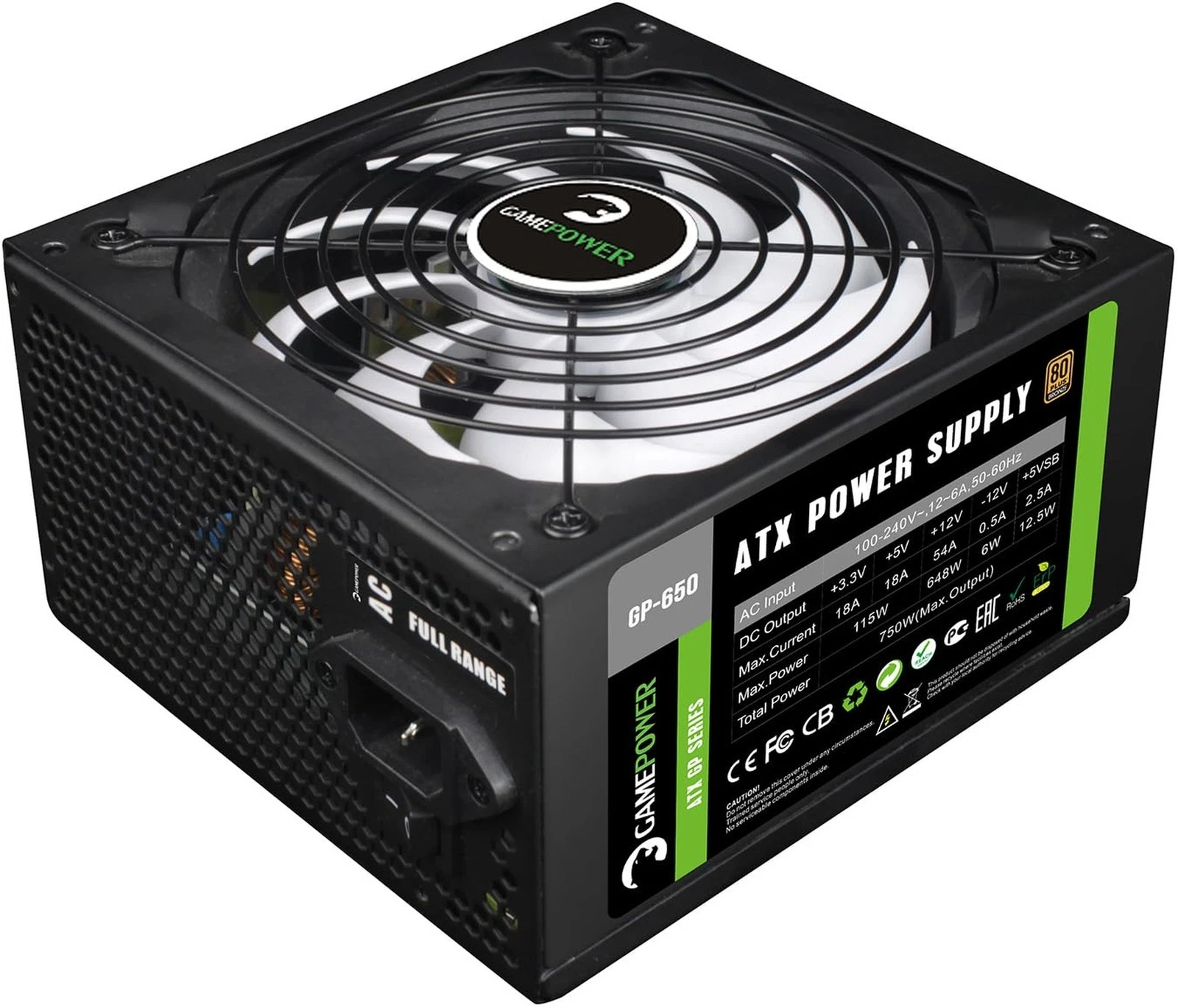 GAMEPOWER GP-650 APFC 14CM 80+(BRONZ) 650W PSU