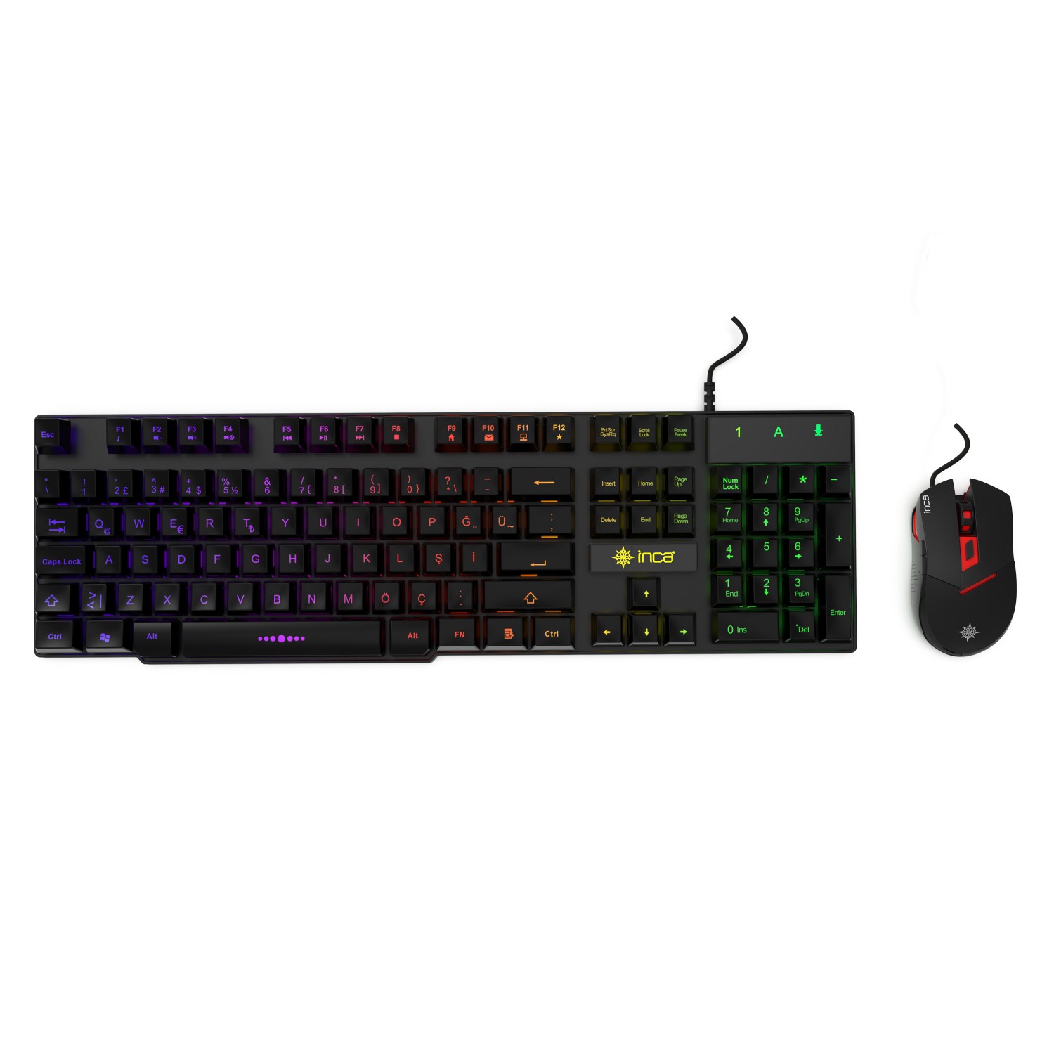 INCA IKG-448 KABLOLU GAMING KLAVYE MOUSE SET