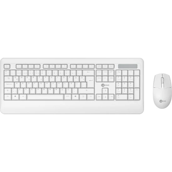 LENOVO LECOO KW202 BEYAZ USB Q TYPE KABLOSUZ KLAVYE & MOUSE SET