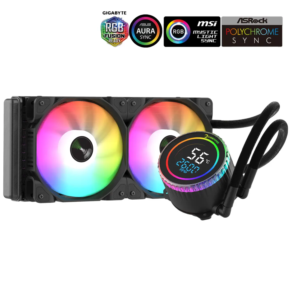 GAMEPOWER SKADI 240 RGB ROUND SIVI SOGUTMA 240 MM