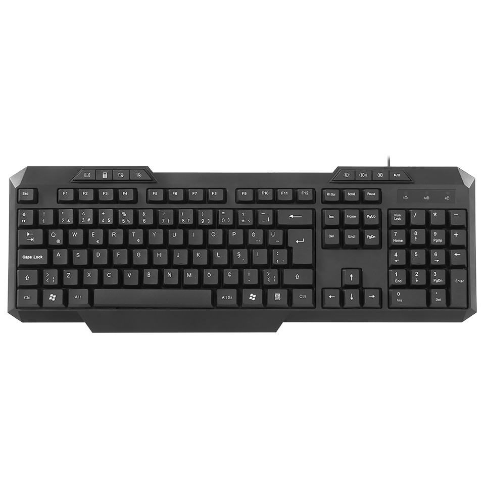 A4 Tech KR-92 Q USB Klavye Multimedya Siyah