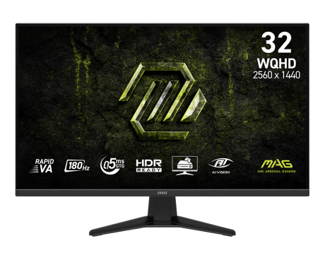 MSI MAG 325QF E18V 31.5'' 0.5MS 180Hz 2K 2560x1440 GAMING MONITOR