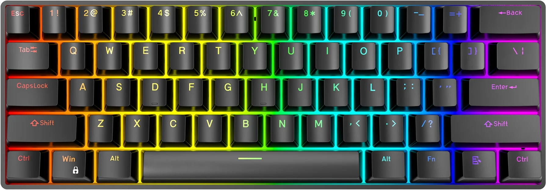 GAMEPOWER NEXA HE60 1K RGB KABLOLU MANYETİK GAMING KLAVYE/62TUŞ
