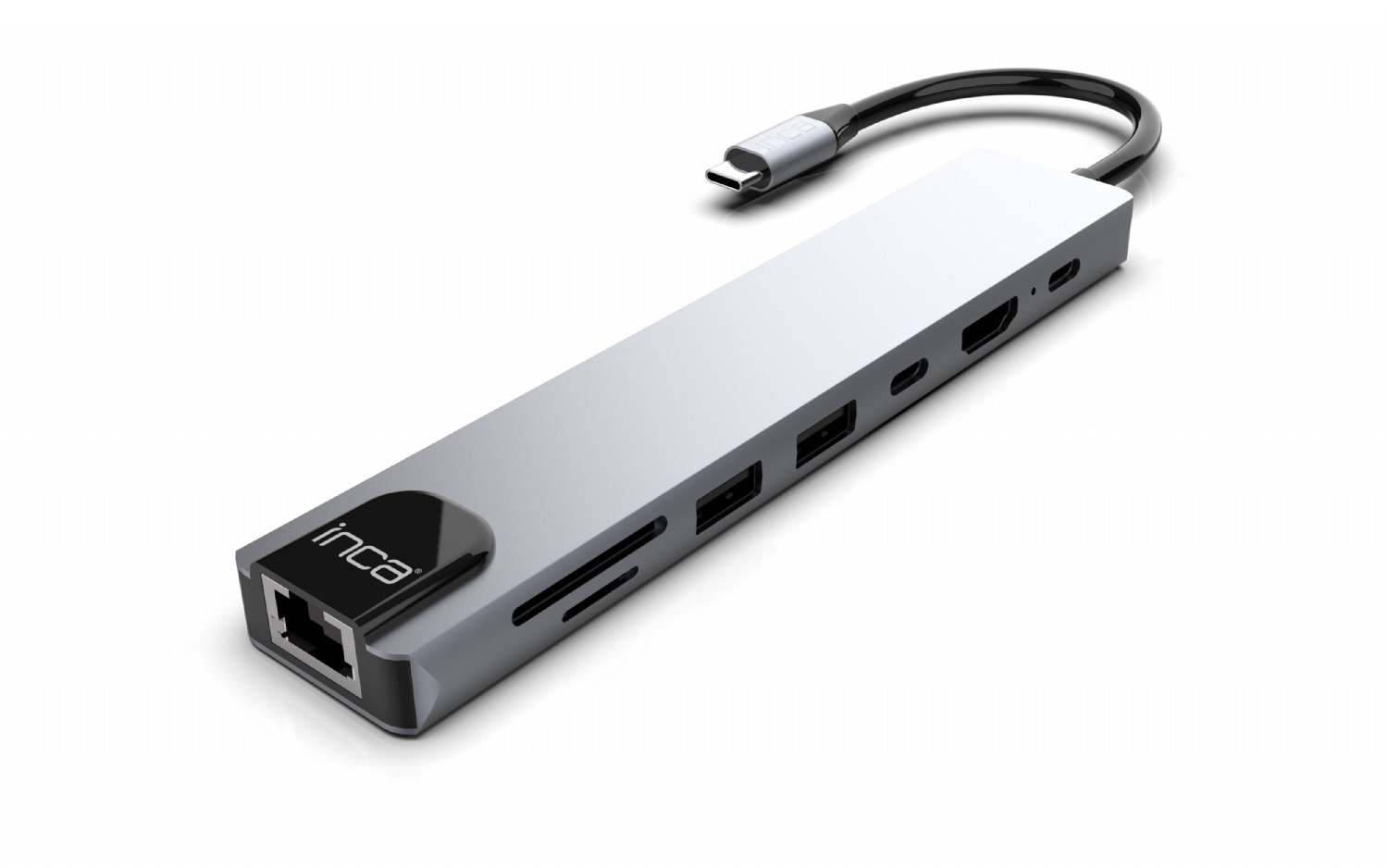INCA ITPC-7T Type-C Hub X8 Combo Converter + Converter + Multiplexer Aluminium Housing