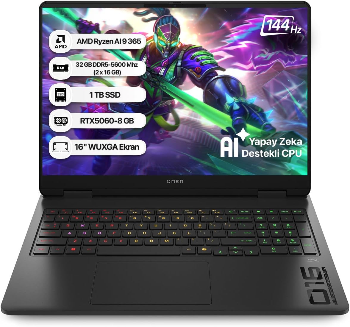 HP OMEN C12CPEA AI 16" R9-365 32GB 1TBSSD RTX5060-8GB 144Hz WUXGA DOS