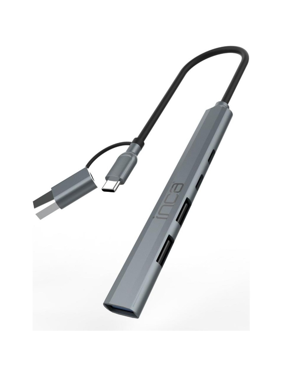 Inca IUTP-06T USB 3.0 & Type-C 3.1 Hub 1 X USB 3.0 +2 X USB+Type-C+PD100W 2.0 Çoklayıcı Aluminyum Kasa