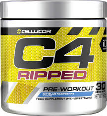 C4 RIPPED PRE-WORKOUT ICY BLUE RAZZ 30 SERV