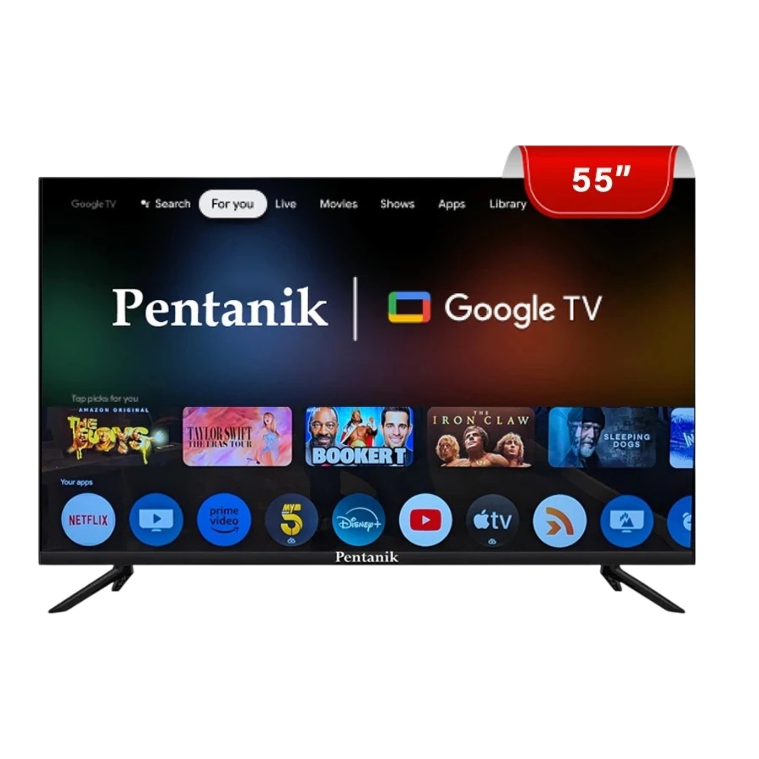 Pentanik 55 Inch Google 4k Voice TV