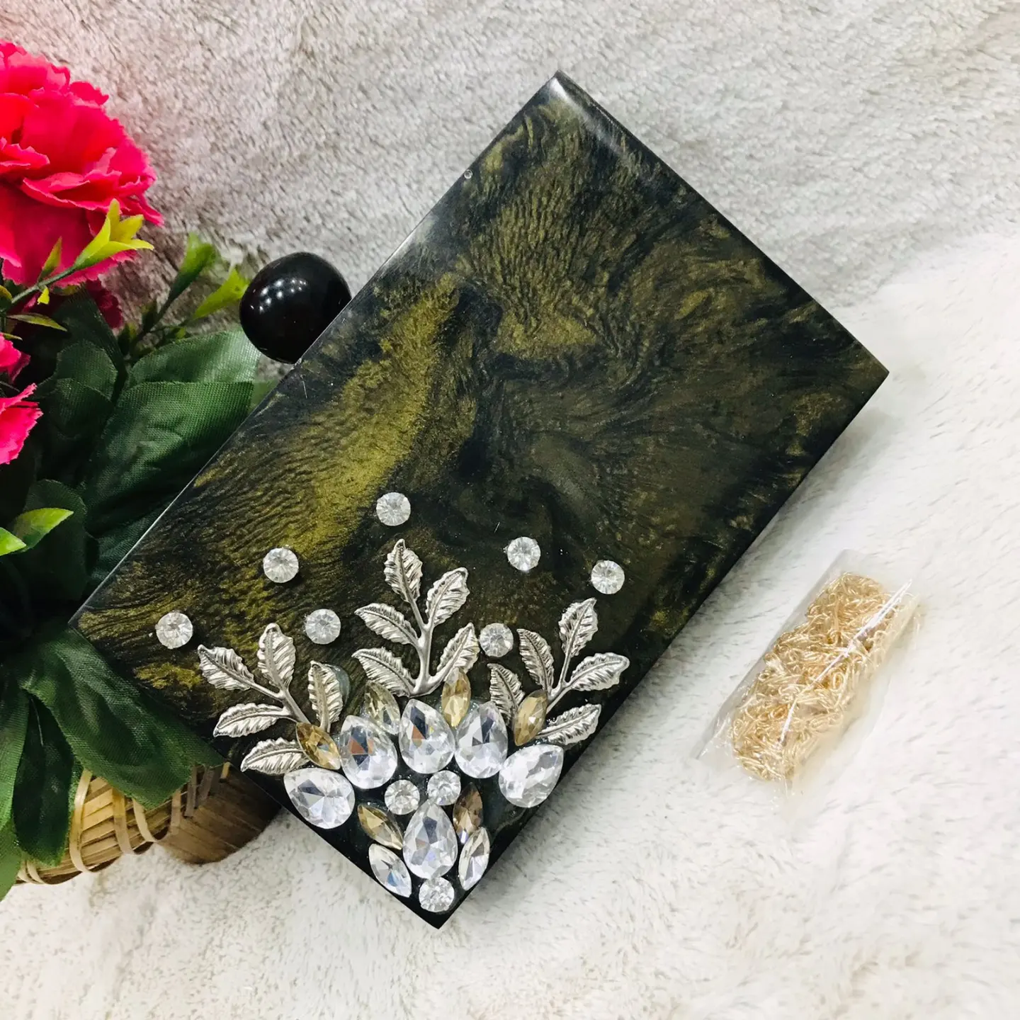 RESIN CLUTCH HAND BAG - Image 4 - RESIN CLUTH HAND BAG | Viking Craft Store