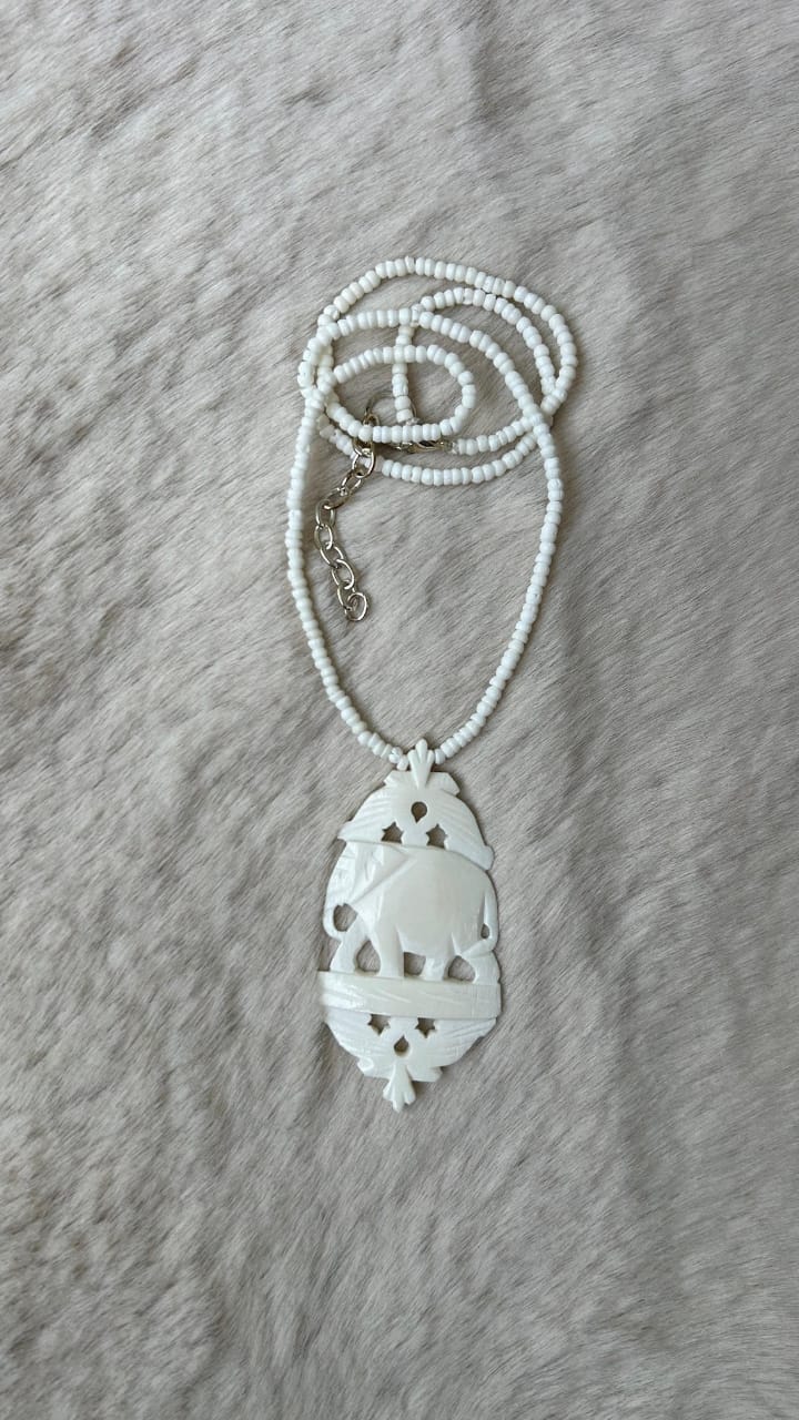 Bone Beads Pendant With Carving - Premium BONE JEWELLERY from Viking Craft Store Bone Beads Pendant With Carving - Image 3 - BONE JEWELLERY | Viking Craft Store