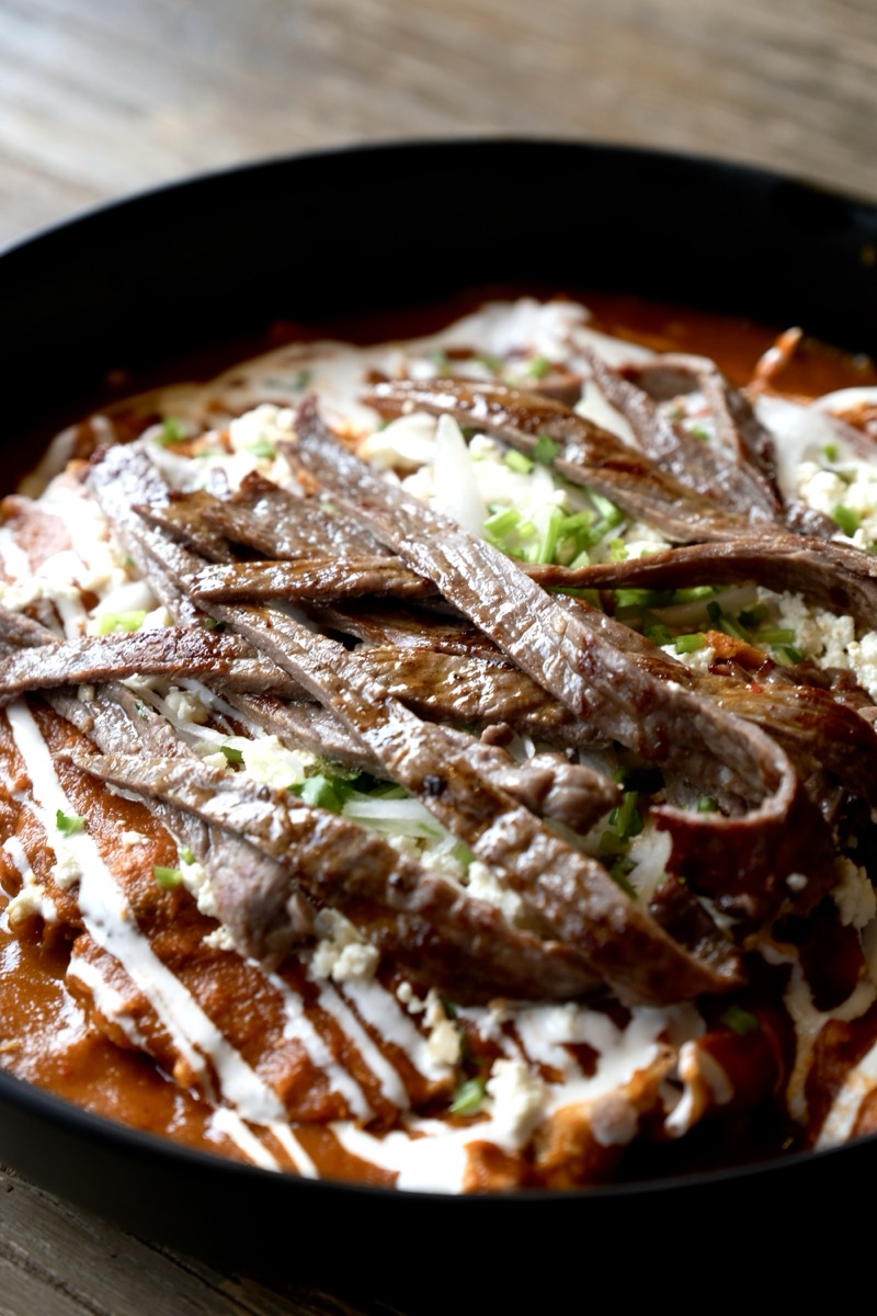 Chilaquiles con cecina
