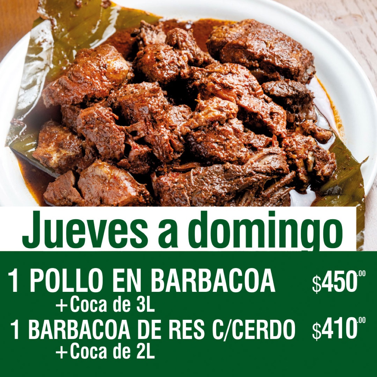 Jueves a domingo