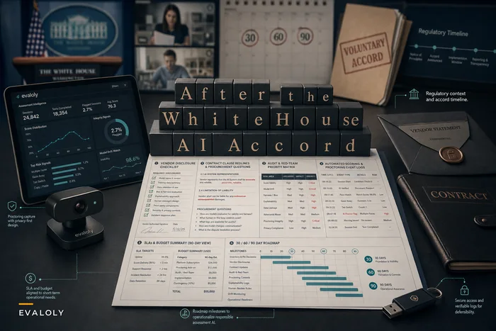 After the White House AI Accord: Practical Vendor, Proctoring, and Scoring Steps for Assessment Teams