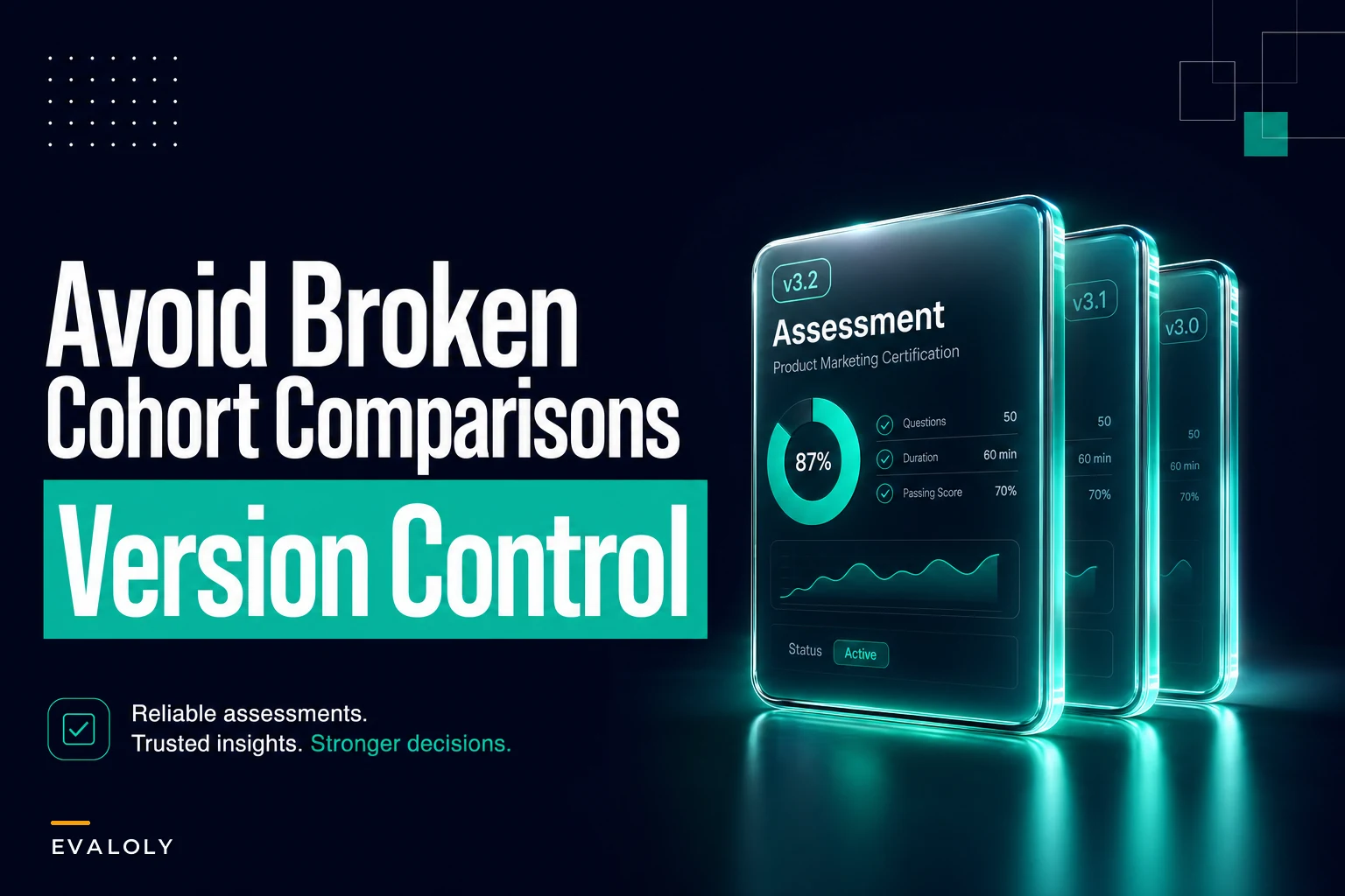 Avoid broken cohort comparisons: a branching and metadata model for assessment version control
