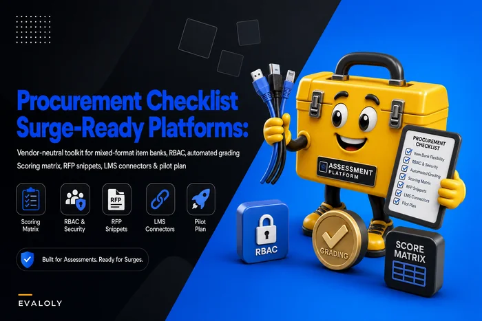 Procurement Checklist: Evaluating Surge‑Ready Assessment Platforms (mixed‑format item banks, RBAC, automated grading, LMS connectors)