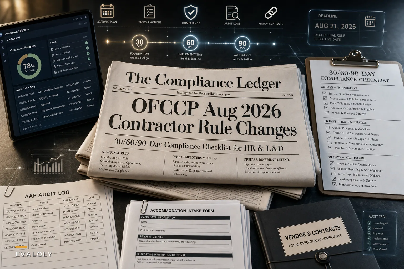 Responding to OFCCP's Aug 2026 Contractor Rule Changes: A Practical Assessment Compliance Checklist for HR and L&D