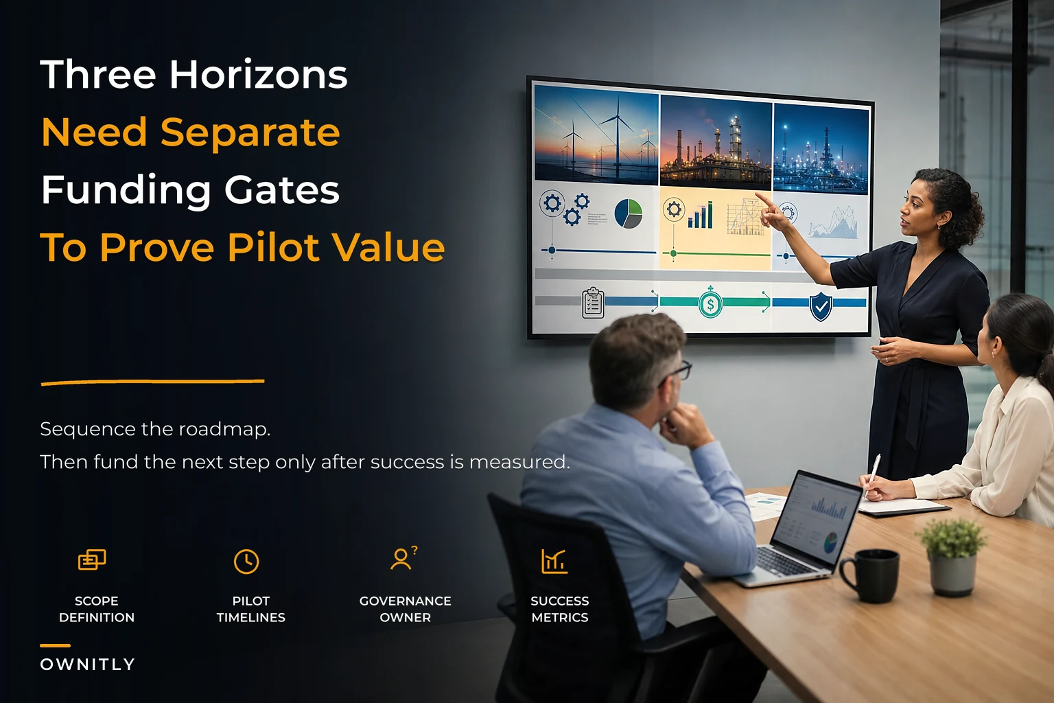 A three‑horizon asset reliability roadmap that delivers measurable pilots and phased funding