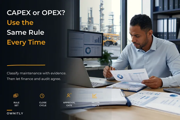 Asset capitalization and maintenance controls: decision rules, EAM→ERP reconciliation and audit-ready evidence