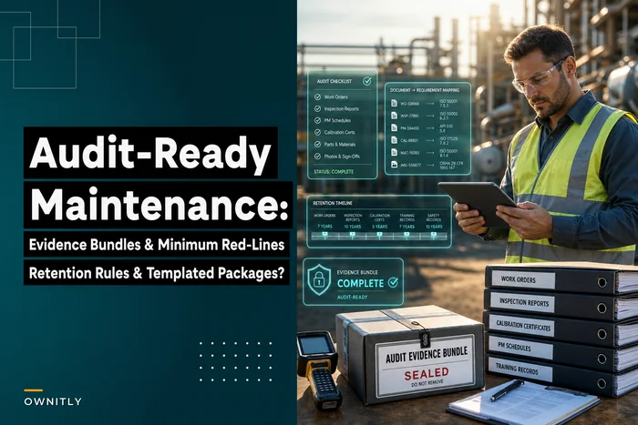 Build audit‑ready maintenance evidence bundles: minimum red‑lines, retention rules and templated record packages