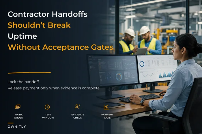 Don't let contractor handoffs erode uptime: an operational model for outsourced maintenance with SLAs, acceptance tests and governance gates