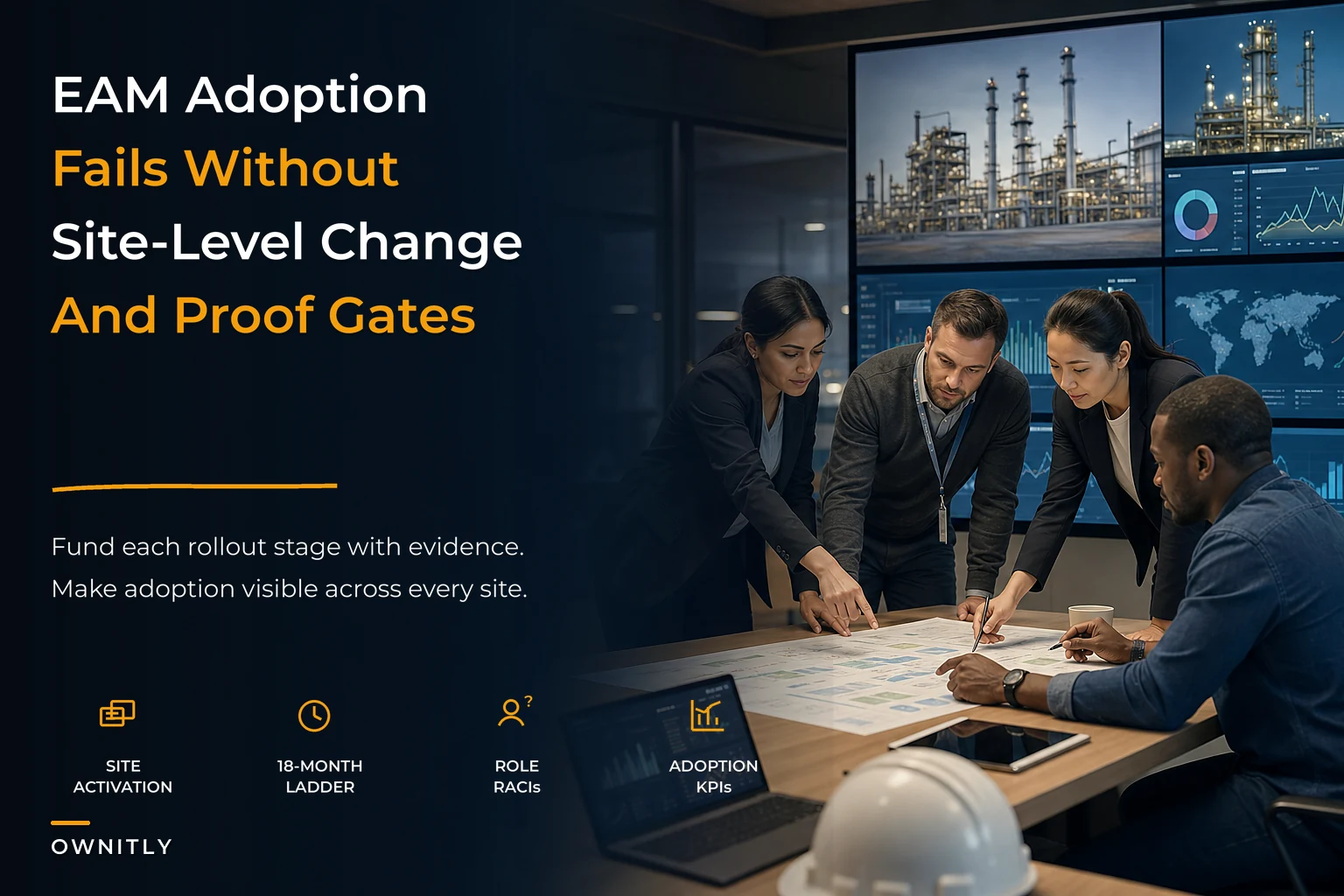 Enterprise change and adoption operating model for EAM