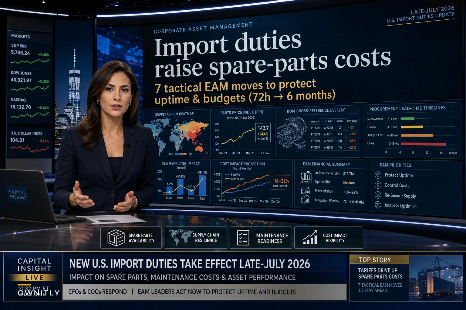 How new U.S. import duties will raise maintenance costs — 7 tactical EAM moves to protect uptime and budgets