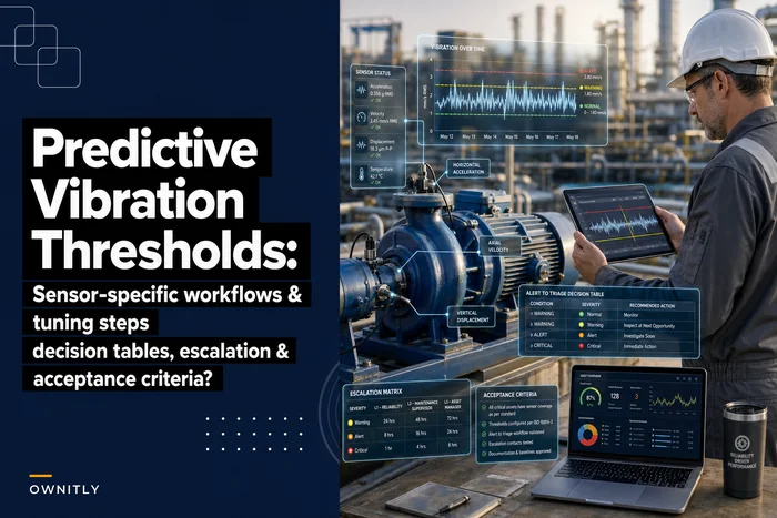 Predictive vibration threshold tuning for rotating equipment: sensor‑specific workflows, decision tables and acceptance criteria