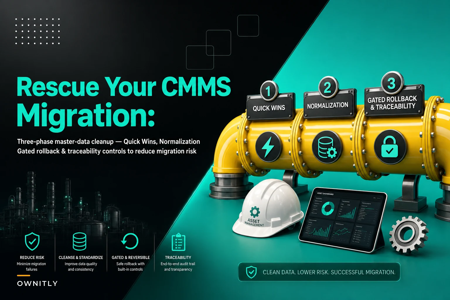 Rescue your CMMS migration: a three‑phase master data cleanup plan with rollback controls