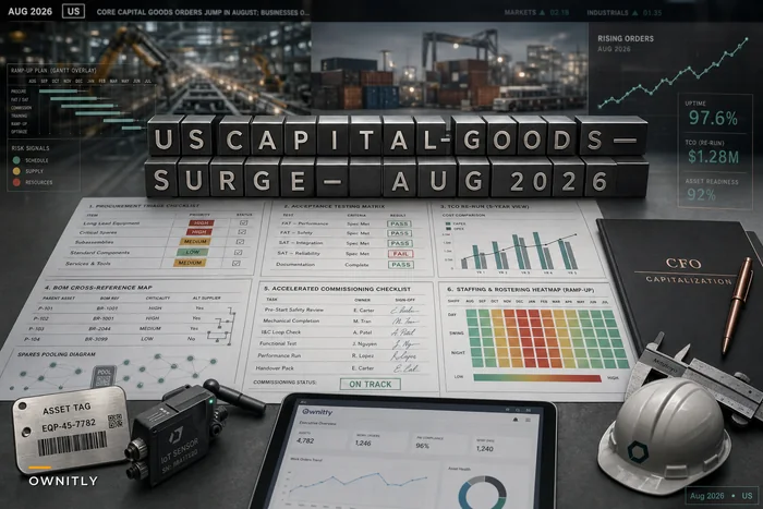 US Capital‑Goods Surge (Aug 2026): 7 Immediate EAM Moves to Absorb New Asset Investment Without Breaking Budgets
