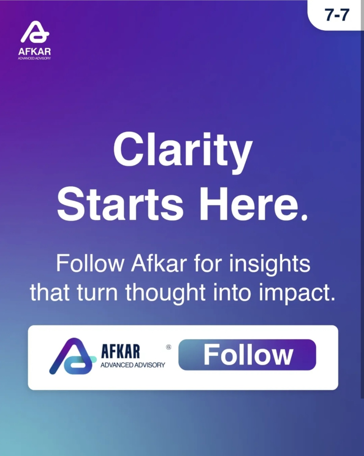 AFKAR ADVANCED ADVISORY GROUP