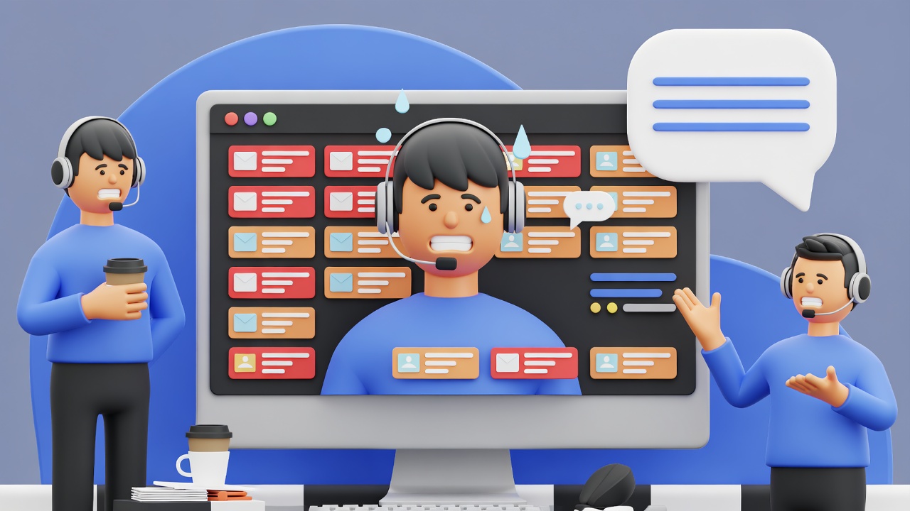 Overwhelmed support team dealing with tickets