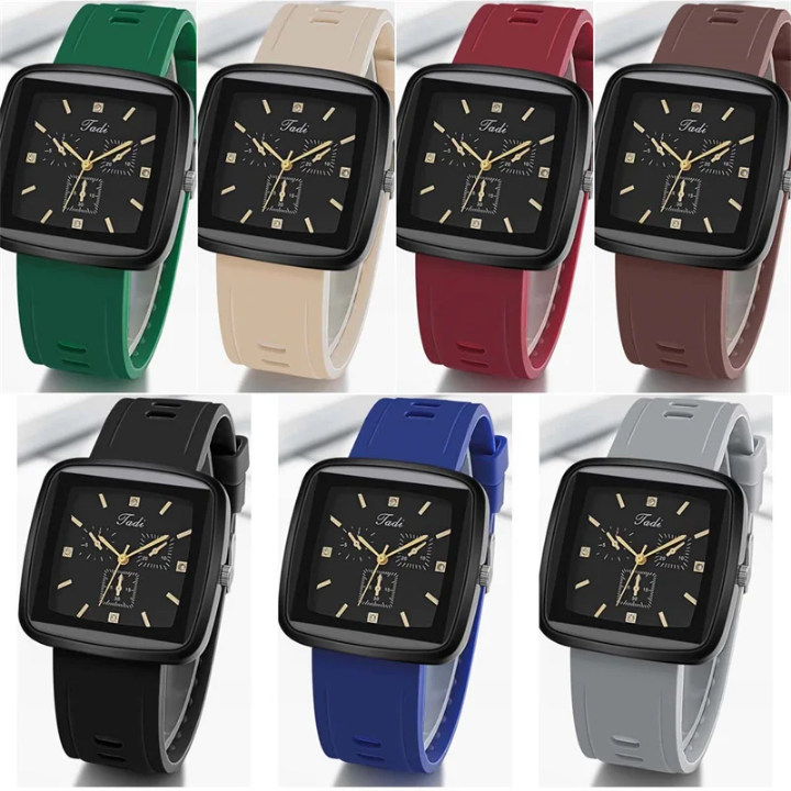 Montre Tadi au design moderne et cadran carré élégant.