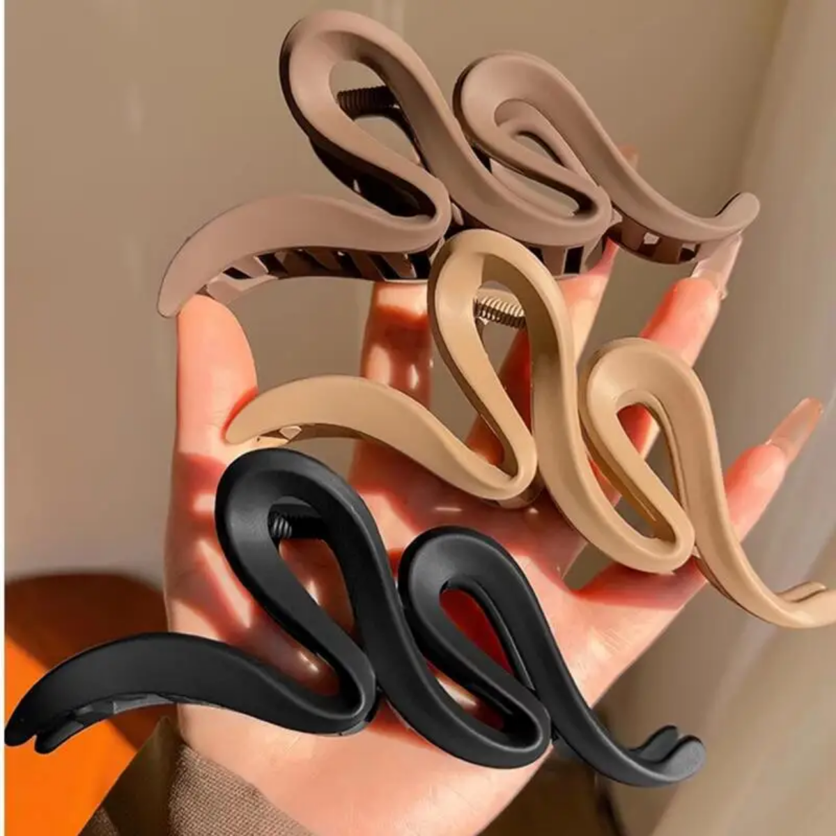 pince à cheveux serpent mat