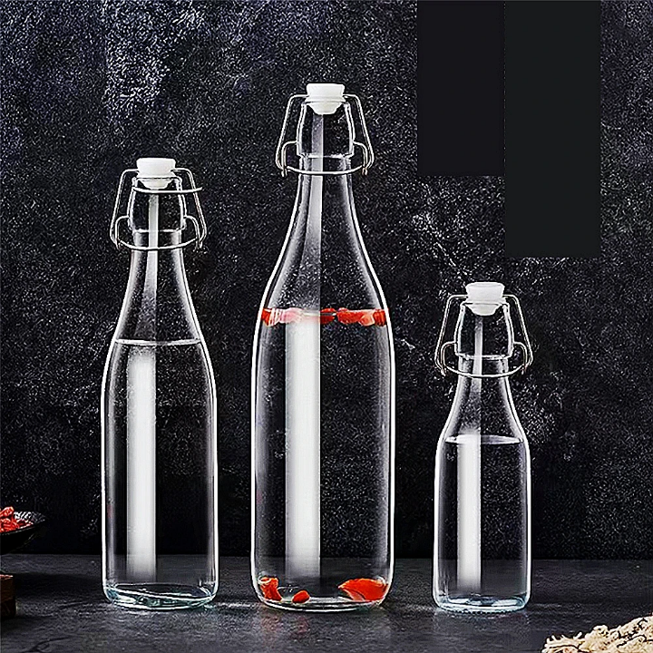Bouteille en Verre "Swing Top" – L'Élégance Rétro au Service de la Fraîcheur